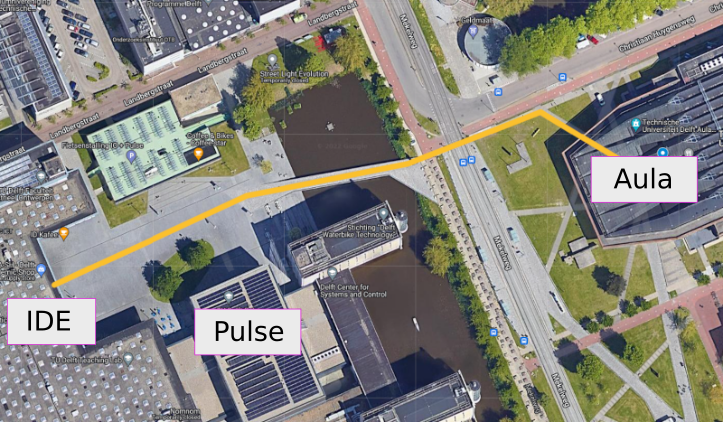 map TU Delft Aula-IO-Pulse